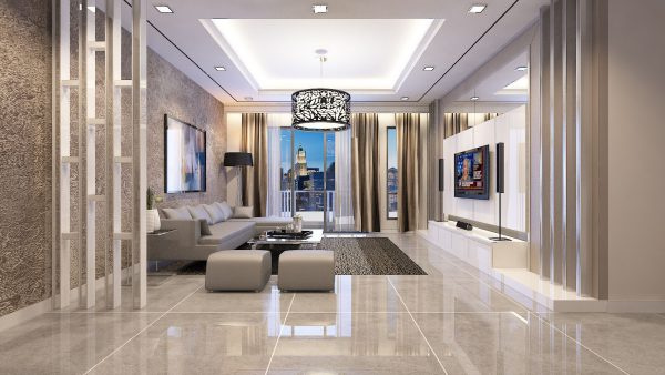 sự kết hợp hài hòa giữa gạch lát nền và phòng khách mang lại sự sang trọng cho ngôi nhà của bạn