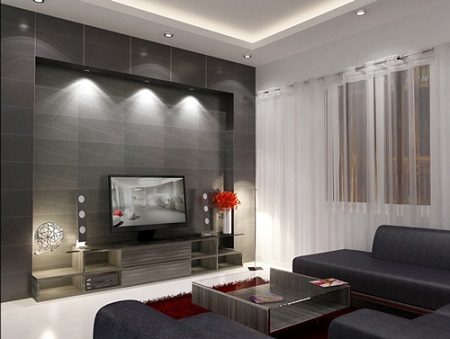 đá ốp tường trong nhà
