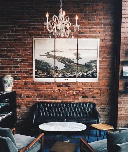Gạch ốp tường quán cafe