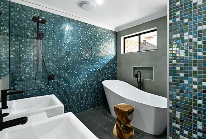 TOP Mẫu Gạch Mosaic Thủy Tinh Ốp Nhà Vệ Sinh Đẹp Sang